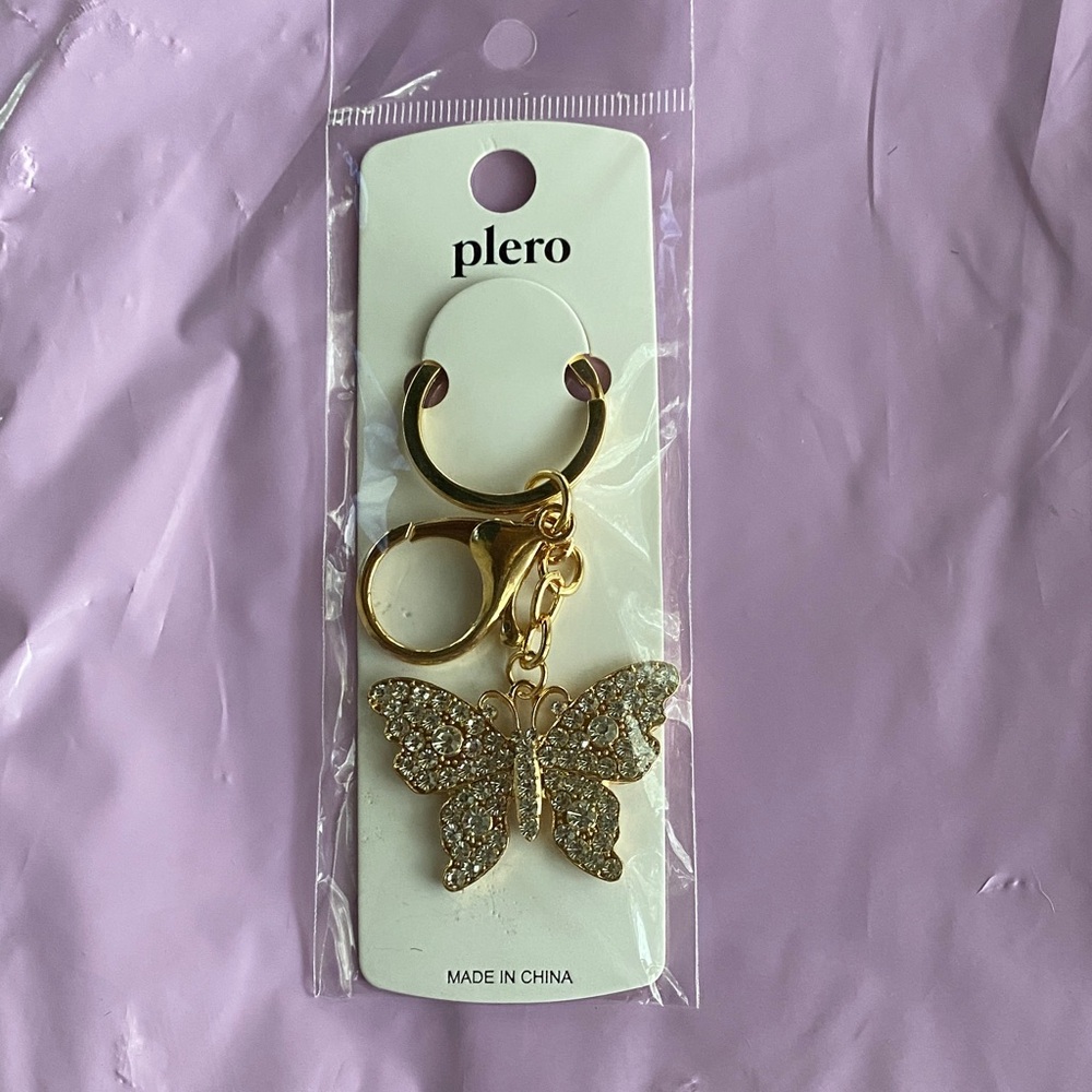 Gold Butterfly Keychain/Bag Charm